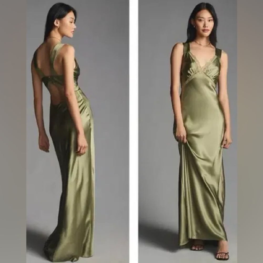 NWT Reformation Chania Silk Dress in Medium - Picture 2 of 8